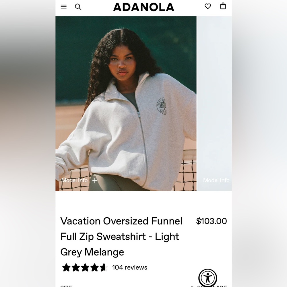Adanola Light Grey Melange Funnel Zip Sweatshirt